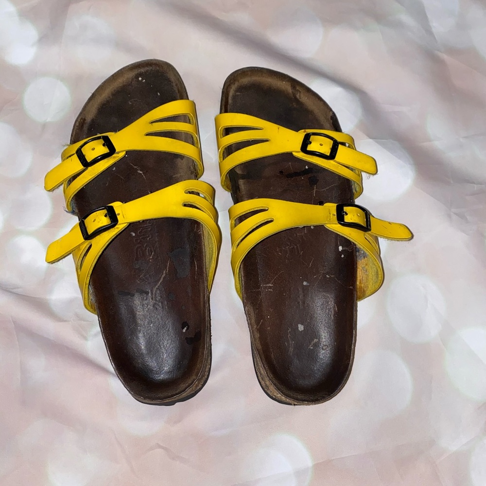 Yellow strappy  beach summer BIRKIS 7